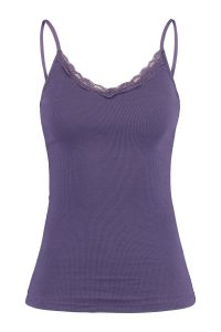 America Today Dames Basic Singlet Ribstof Rood